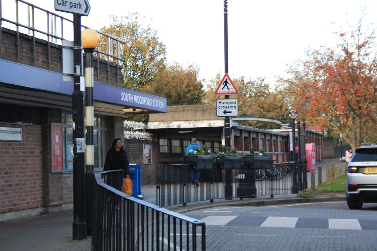 Outside South Woodford station 