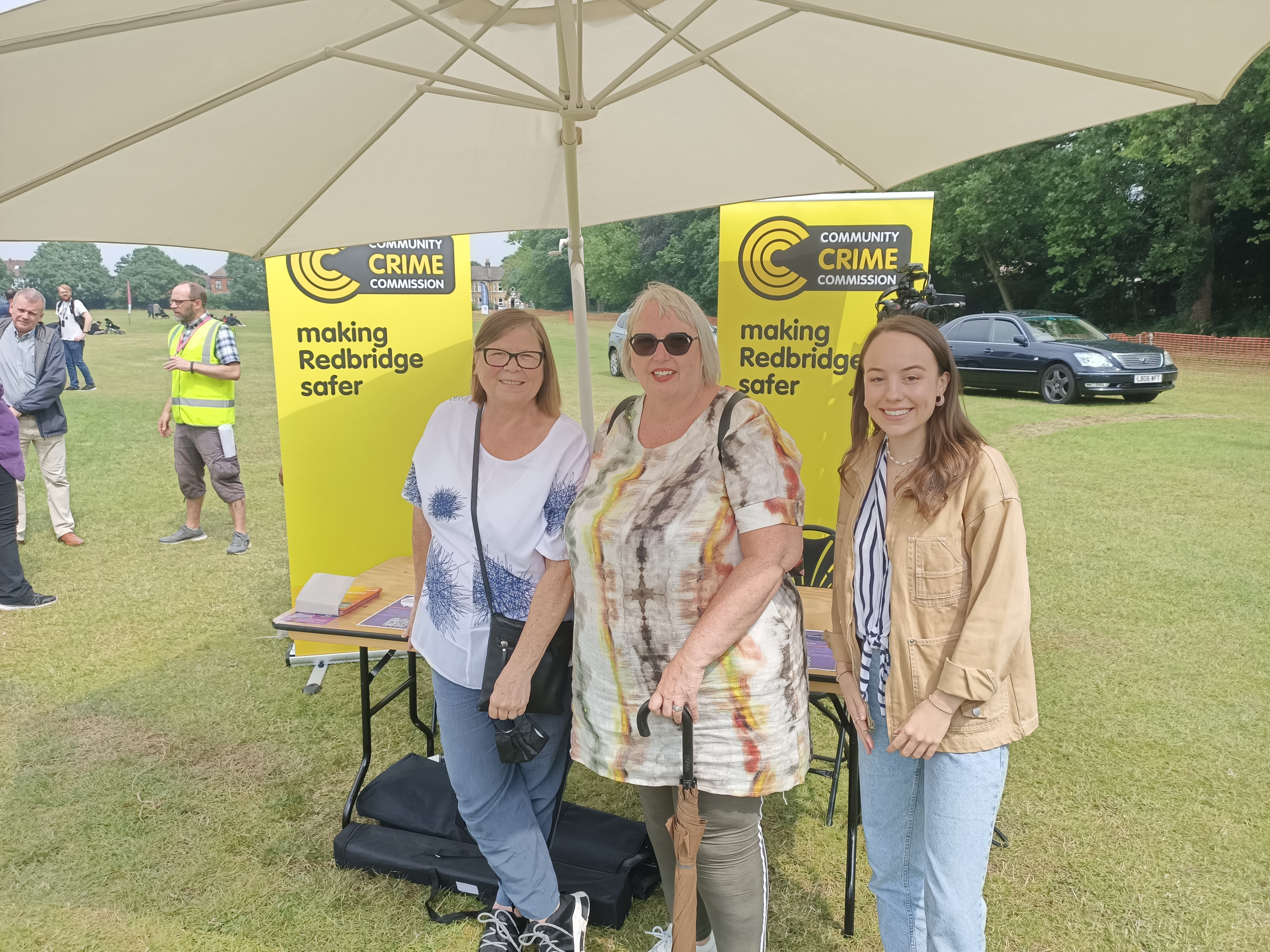 The Community Crime Commission stall at the health and wellbeing fair in Goodmayes 